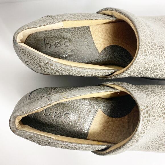 BOC Women Silver Grey Slip On Pump Clogs Size 9M - Picture 2 of 4